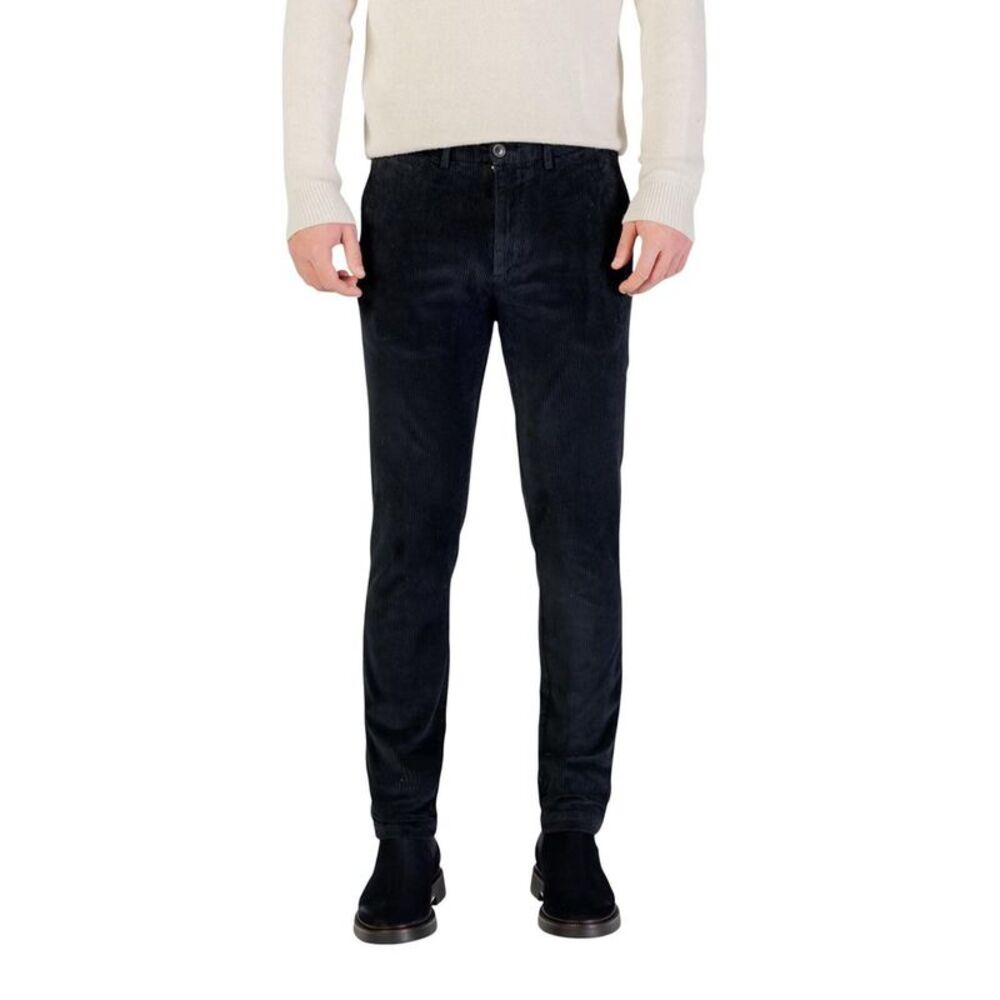 Borghese Blue Cotton Casual Men's Pants